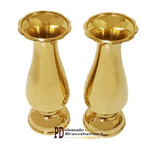 แจกันทองเหลืองทรงใหม่ vase brass